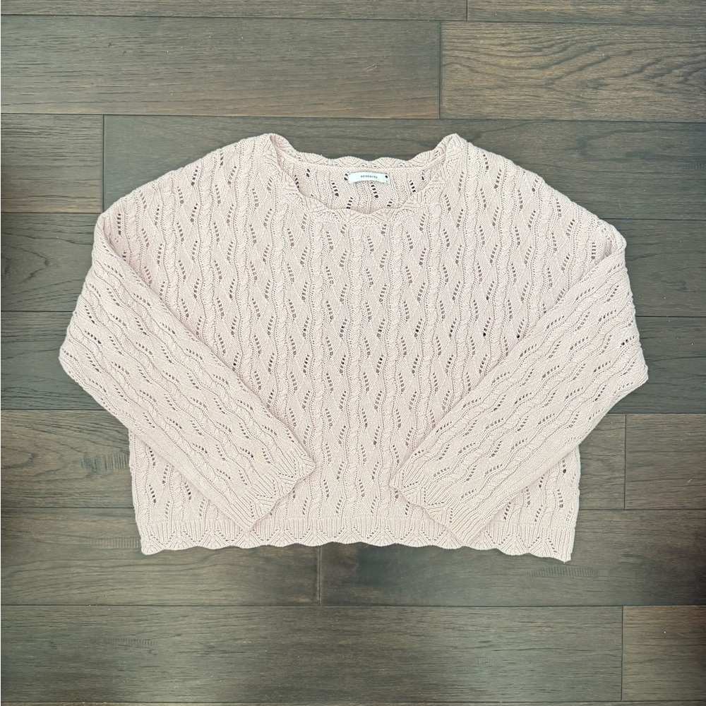 Reserved Light Purple Cable Knit Sweater